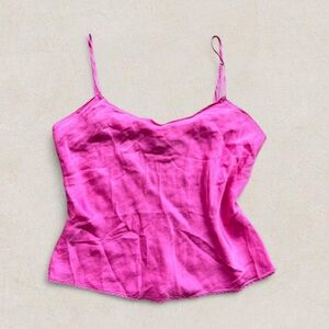 Victoria's Secret 100% Silk Gold Label Pink Camisole